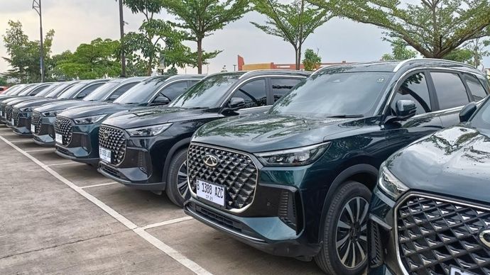 Chery TIGGO 8 CSH. (Foto: Adiantoro/NTV) 
