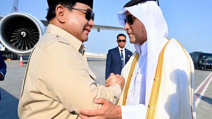 Prabowo Bertemu Langsung denhan Emir Qatar Pascaserangan Israel