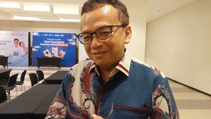 Direktur Strategi dan Kebijakan Infrastruktur Digital Kementerian Komunikasi Digital Denny Setiawan ketika ditemui media di acara peluncuran .idFest 2025 di Jakarta, Senin, 15 September 2025.