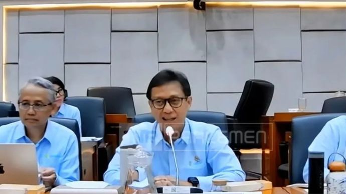 Tangkapan layar - Menteri Kesehatan (Menkes) Budi Gunadi Sadikin dalam rapat kerja dengan Komisi IX DPR RI di Kompleks Parlemen, Jakarta, Senin (15/9/2025). 