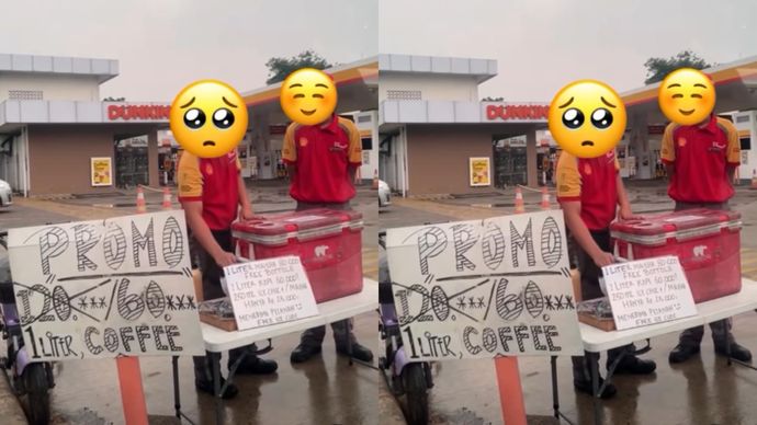 Petugas SPBU Shell Jualan Kopi