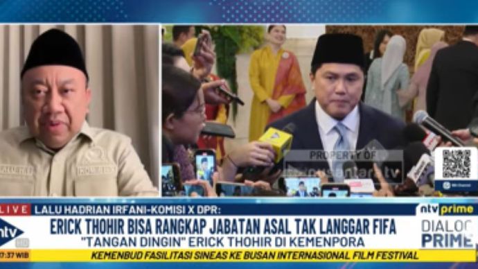 Wakil Ketua Komisi X DPR RI Lalu Hadrian Irfani dalam Dialog NTV Prime di Nusantara TV
