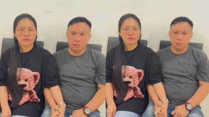 Anggota DPRD Gorontalo, Wahyudin Moridu dan istri.