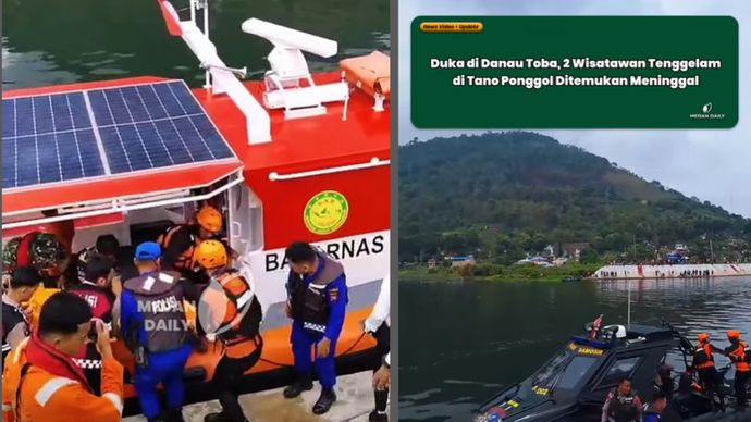 Setelah tiga hari pencarian intensif, tim penyelam Basarnas Danau Toba akhirnya menemukan jasad dua wisatawan yang tenggelam di Alur Jembatan Tano Ponggol, Kabupaten Samosir, Senin (22/9/2025) sekitar pukul 09.00 WIB.