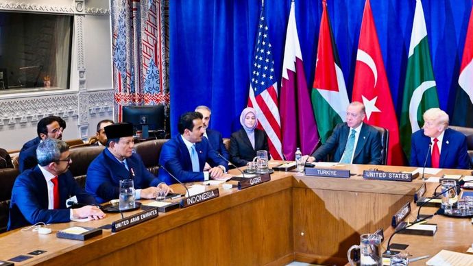Presiden Republik Indonesia, Prabowo Subianto, menghadiri Multilateral Meeting on the Middle 