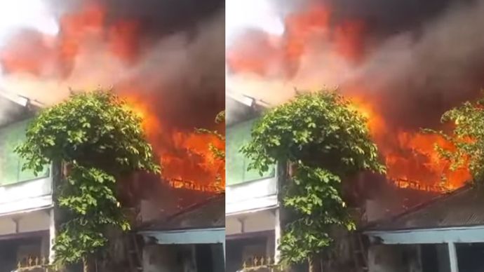 Kebakaran melanda rumah penduduk di Jalan Prihatin, Komplek Kodamar, Kelapa Gading, Jakarta Utara pada Jumat siang (26/09) sekira pukul 14:20WIB.