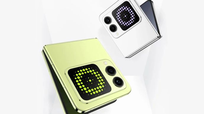 Ilustrasi ponsel lipat Huawei. Dalam foto ini Huawei nova Flip.
