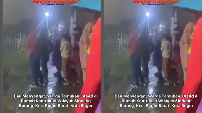 Telah ditemukan seorang warga meninggal dunia di dalam rumah kontrakan di wilayah Sindang Barang RT 05 RW 01, Kecamatan Bogor Barat, Kota Bogor, dekat Pondok Pesantren Tahfidz Ar Rozzaq, pada Jum'at, 26 September 2025.