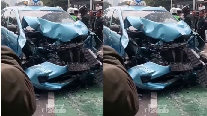 Lakalantas supir taksi menabr4k pengendara motor wanita hingga kritis didepan Wisma BRI, Jln Jenderal Sudirman, Benhil, Tanah Abang, Jakpus arah GI pada Selasa (30/9) sekira pukul 13:20 WIB.