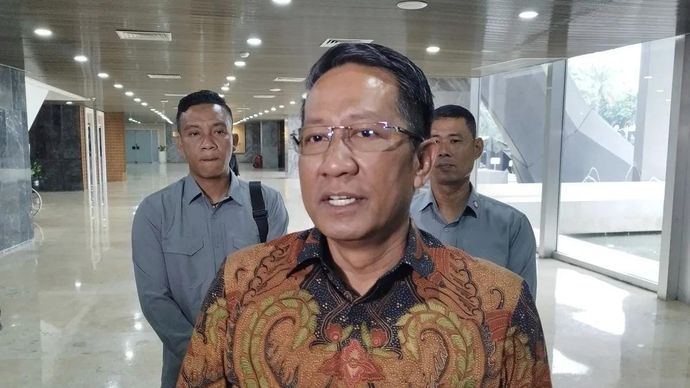 Menteri Hukum Supratman Andi Agtas di kompleks parlemen, Jakarta, Selasa 30 September 2025. ANTARA/Bagus Ahmad Rizaldi