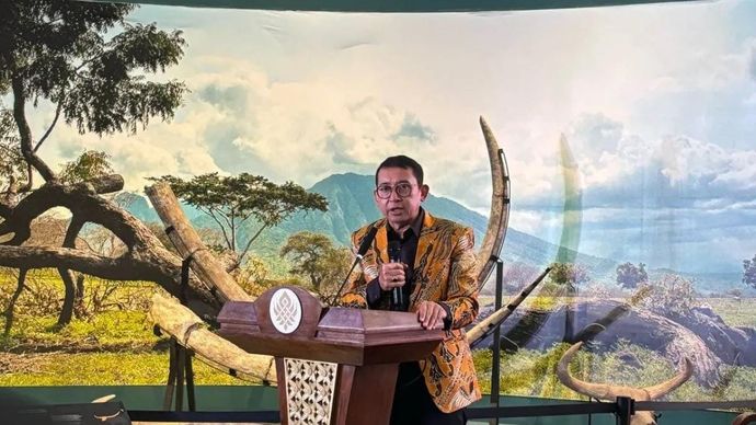 Menteri Kebudayaan Fadli Zon dalam konferensi pers yang digelar di Jakarta, Kamis 2 oktober 2025. ANTARA/ Sinta Ambar