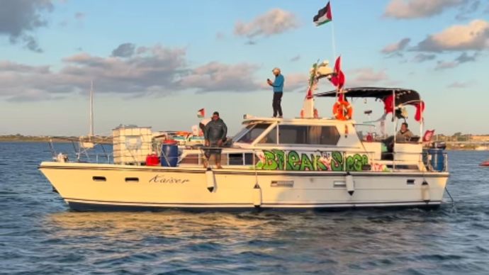 Salah Satu Kapal Global Sumud Flotilla
