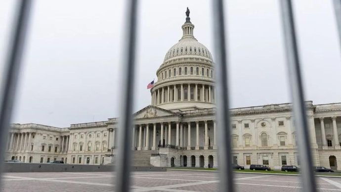 Gedung Capitol AS di Washington, Amerika Serikat 30 September 2025. ANTARA/Xinhua/Hu Yousong/aa.