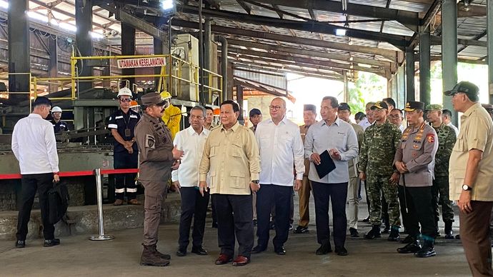 di PT Tinindo Internusa, Kecamatan Bukitintan, Kota Pangkalpinang, Senin, 6 Oktober 2025.