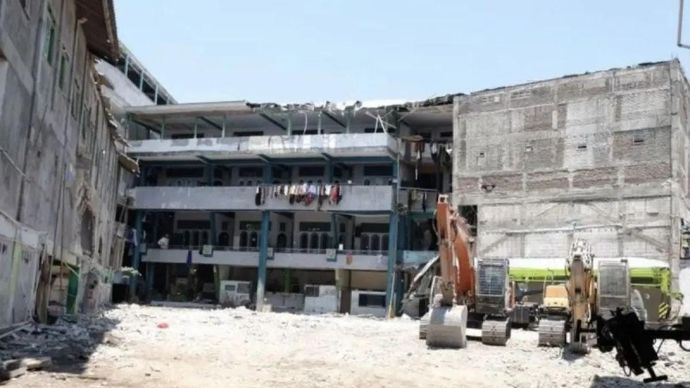 Kondisi Ponpes Al Khoziny Sidoarjo usai proses pengangkatan seluruh material reruntuhan dan evakuasi korban, di Sidoarjo, Jawa Timur, Selasa 7 Oktober 2025. ANTARA/Fahmi Alfian
