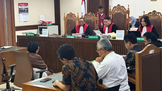 Guru Besar Hukum Agraria Fakultas Hukum Universitas Gadjah Mada Prof. Maria Sumardjono saat memberikan keterangan sebagai ahli dalam sidang gugatan Hotel Sultan di Pengadilan Negeri Jakarta Pusat, Selasa 7 Oktober 2025. ANTARA/Agatha Olivia Victoria