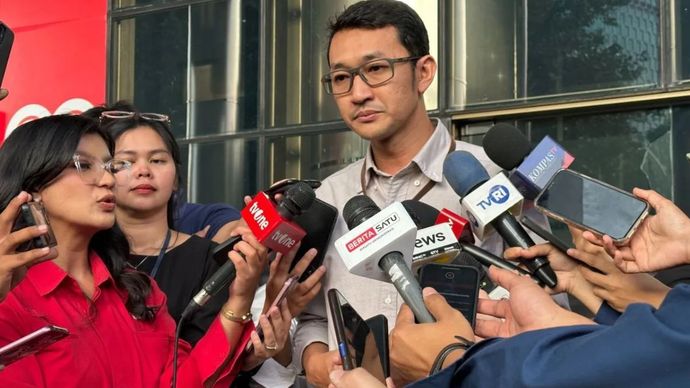 Juru Bicara Komisi Pemberantasan Korupsi Budi Prasetyo memberikan keterangan di Gedung Merah Putih KPK, Jakarta, Senin (1/9/2025). 