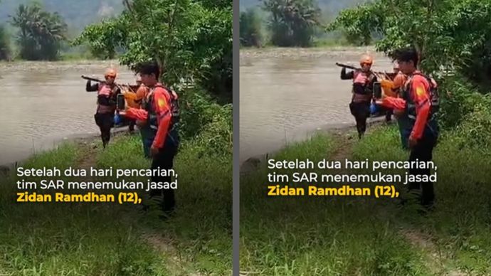 korban kedua tenggelam di Sungai Cimandiri Sukabumi