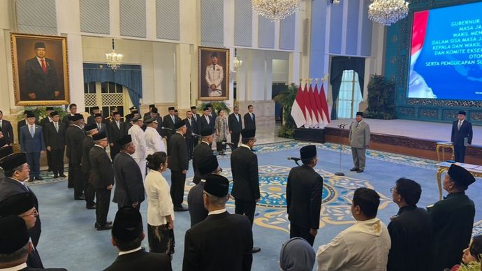 Prabowo Subianto Lantik Kepala Derah, Kepala Badan Hingga Wakil Menteri
