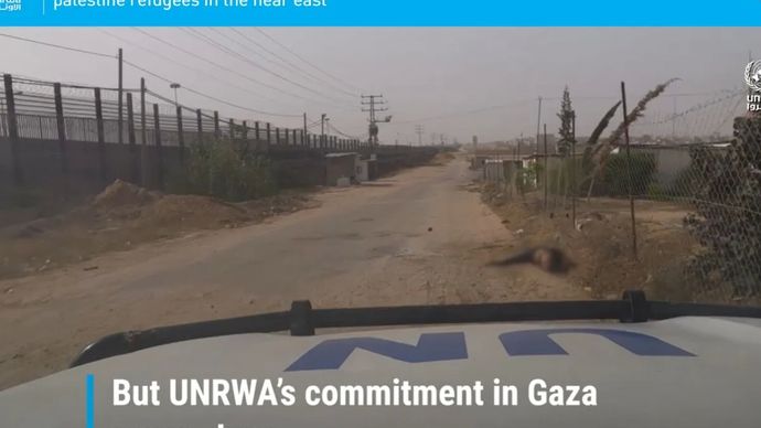 Gambar statis yang diambil dari video UNRWA tentang kehancuran Gaza, Palestina, tepat dua tahun setelah Israel melancarkan agresi militer.