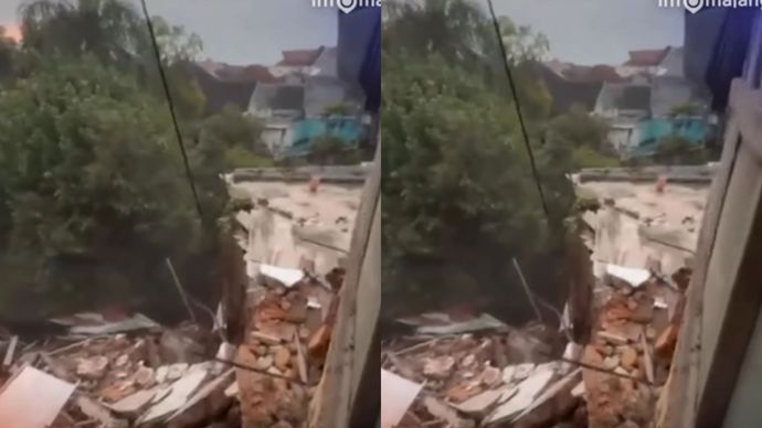 kos-kosan ambruk. Sebagaimana diberitakan, bencana longsor pada bangunan kos milik Sujiati warga Desa Landungsari, Kecamatan Dau, Kabupaten Malang tersebut terjadi pada Jumat (10/10/2025) sekitar pukul 17.00 WIB. Dampak dari bencana longsor tersebut dilaporkan juga mengakibatkan sejumlah bangunan ruangan kos ambrol. Yakni mulai dari bagian jemuran, dapur hingga kamar mandi.