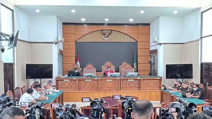 Sidang putusan gugatan praperadilan penetapan tersangka mantan Mendikbudristek Nadiem Makarim. 