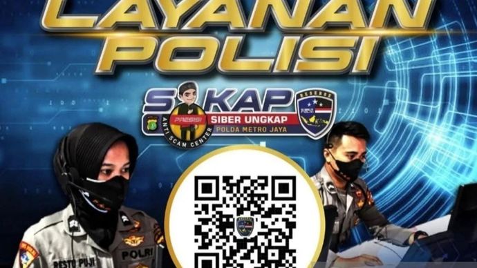 Poster Polda Metro Jaya untuk pelaporan kejahatan siber melalui platform SIKAP (Siber Ungkap). ANTARA/HO-Humas Polda Metro Jaya.