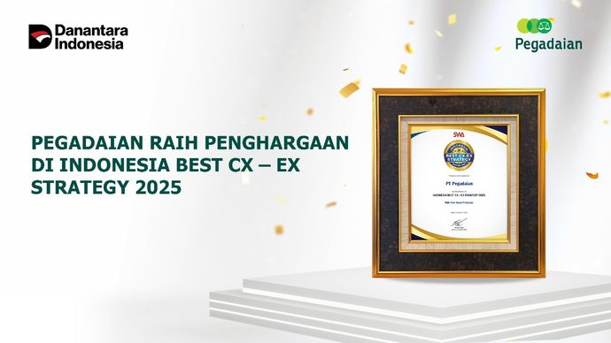 PT Pegadaian kembali meraih penghargaan bergengsi &ldquo;Indonesia Best CX-EX Strategy Award 2025&rdquo;. 