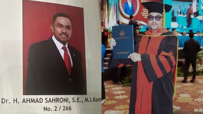 Ahmad Sahroni Punya Gelar Doktor