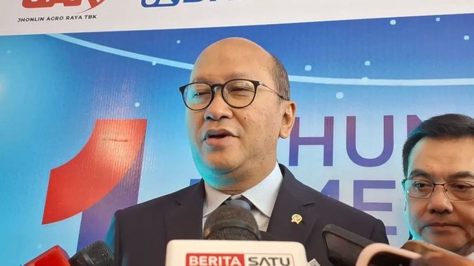 Chief Executive Officer (CEO) Danantara Indonesia Rosan Roeslani disela-sela acara bertajuk 1 Tahun Pemerintahan Prabowo Gibran 