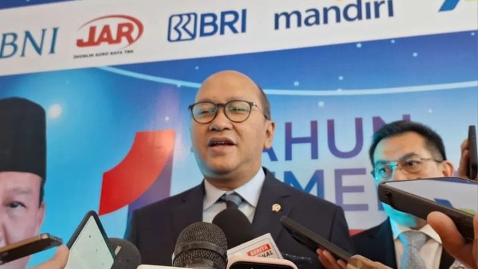 Chief Executive Officer (CEO) Danantara Indonesia Rosan Roeslani disela-sela acara bertajuk 1 Tahun Pemerintahan Prabowo Gibran 