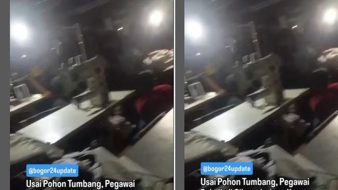 Berdasarkan video yang beredar, puluhan orang mengalami kesurupan massal dengan berteriak histeris, menangis, hingga tertawa menyerupai suara kuntilanak di area pabrik konveksi.