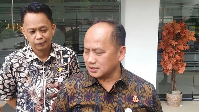 Kepala Pusat Penerangan Hukum (Kapuspenkum) Kejaksaan Agung Anang Supriatna di Gedung Kejaksaan Agung, Jakarta, Jumat 17 Oktober 2025. (ANTARA/Nadia Putri Rahmani)