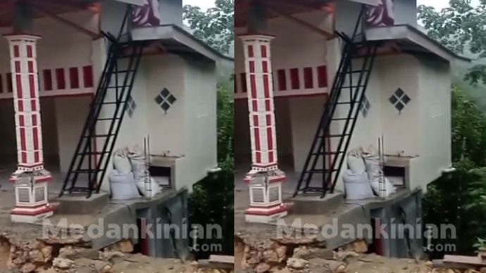 rumah longsor di Nias