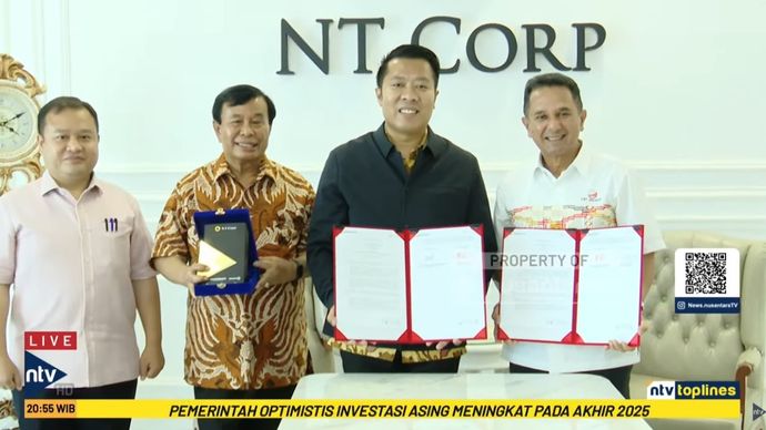 PT LRT Jakarta dan Nusantara TV menjalin kerja sama strategis melalui penandatanganan nota kesepahaman (MoU) di NT Tower, Jakarta, pada Selasa (21/10/2025). 