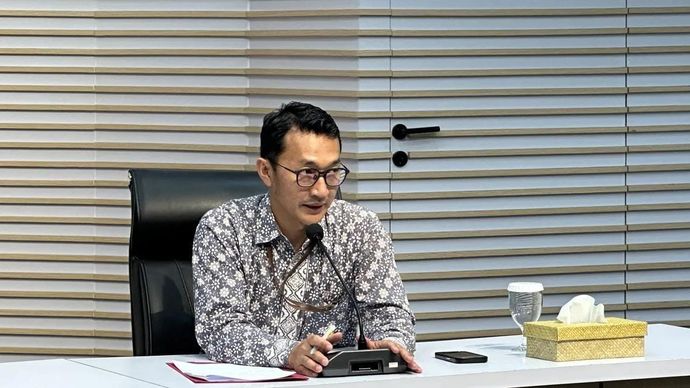 Juru Bicara Komisi Pemberantasan Korupsi Budi Prasetyo memberikan keterangan di Gedung Merah Putih KPK, Jakarta, Selasa 21 Oktober 2025. (ANTARA/Rio Feisal)