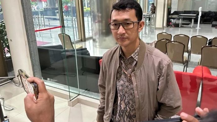 Juru Bicara Komisi Pemberantasan Korupsi (KPK) Budi Prasetyo memberikan keterangan di Gedung Merah Putih KPK, Jakarta, Kamis 23 Oktober 2025. ANTARA/Rio Feisal