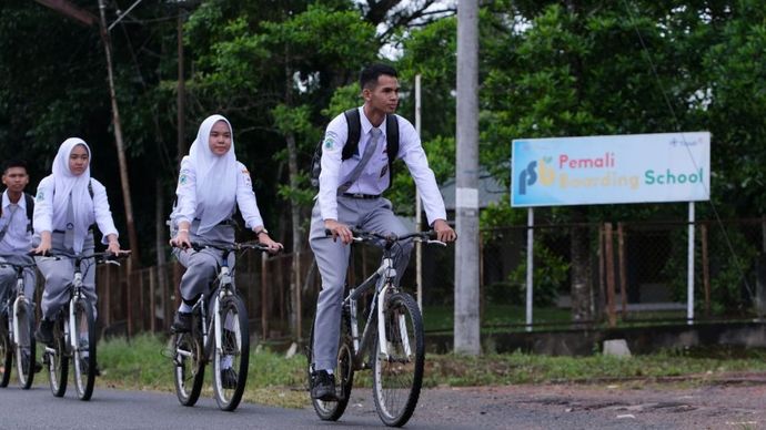 MIND ID bekerjasama dengan PT Timah Tbk menyelenggarakan Onboarding MINDucation x TIMAH: Pemali Boarding School Bersama Ruangguru Fase 2.0. (Foto: Istimewa)