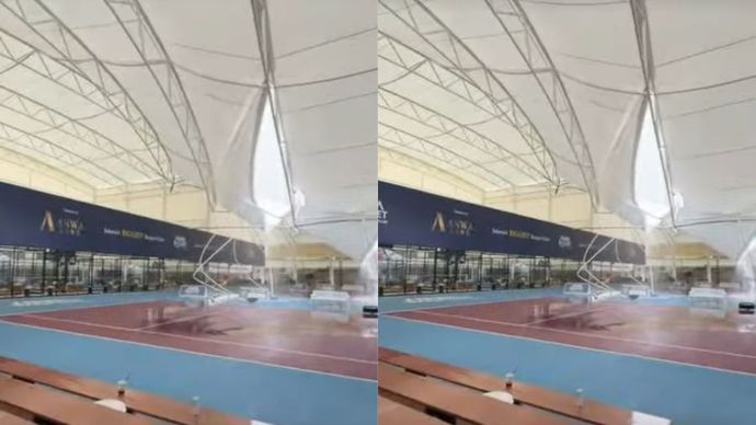 Lapangan Padel Roboh di Jakbar