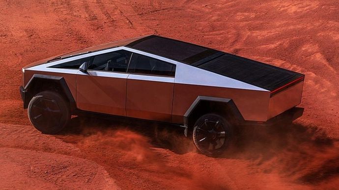 Tesla Cybertruck. (Foto: Istimewa via ArenaEV)