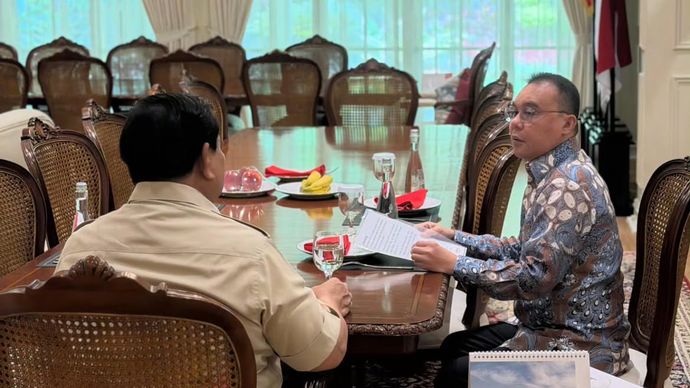 Prabowo Subianto dan Sufmi Dasco Ahmad