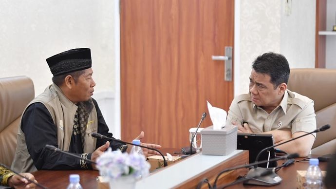 Wakil Menteri Desa dan Pembangunan Daerah Tertinggal (Wamendes PDT) Ahmad Riza Patria menerima audiensi dari Laznas Dewan Da’wah.