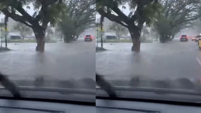 Banjir di Jalan Poros Perintis Kemerdekaan