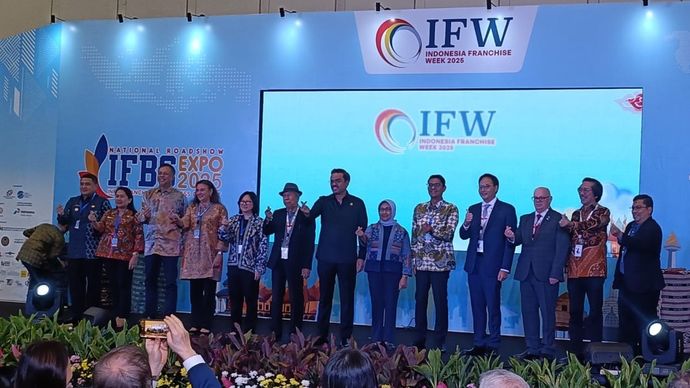 Indonesia Franchise Week (IFW) 2025 resmi dibuka pada Jumat, 31 Oktober 2025, di ICE BSD City, Kabupaten Tangerang, Banten. (Foto: Adiantoro/NTV)