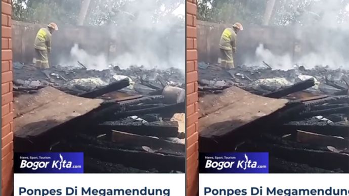 VIDEO: Kebakaran Hantam Ponpes di Megamendung Bogor