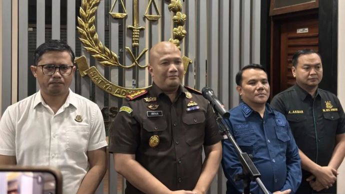 Kepala Kejari Kota Bandung Irfan Wibowo saat memberikan keterangan di Kota Bandung