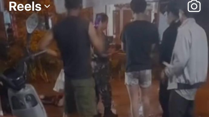 Tawuran pelajar di Sawangan, Depok.