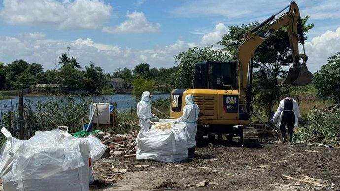 Ilustrasi - Satuan Tugas (Satgas) Penanganan Cesium 137 (Cs-137) mengumpulkan bahan terkontaminasi di Kawasan Industri Modern Cikande, Kabupaten Serang, Banten, Kamis 30 Oktober 2025. ANTARA/HO-KLH/am.