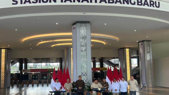 Presiden Prabowo Subianto di Peresmian Stasiun Tanah Abang Baru