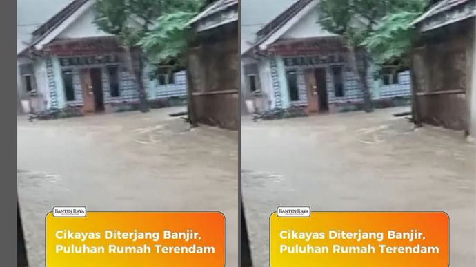 Banjir setinggi lutut orang dewasa ini disebabkan hujan deras yang melanda wilayah ini pada Selasa, 4 Oktober 2025 malam.  Akibat banjir aktivitas warga terganggu dan banyak kendaraan bermotor terendam.